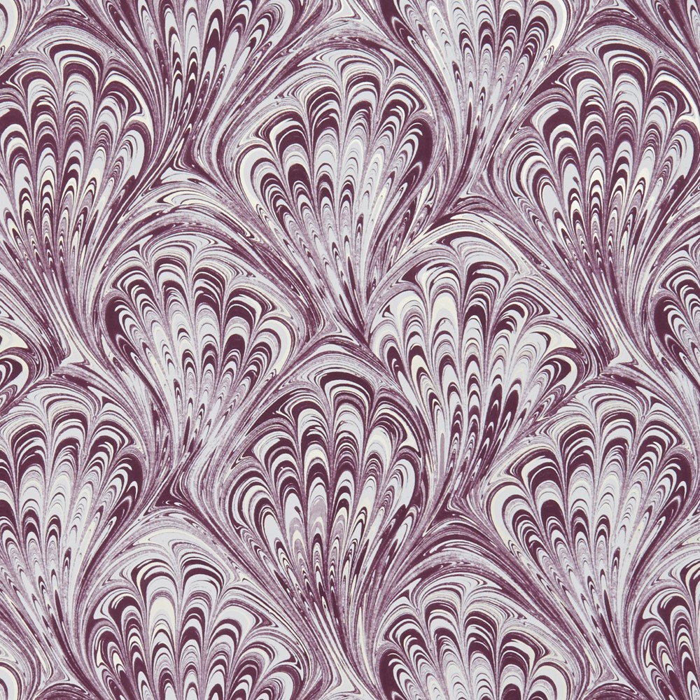 Pavone Wallpaper W0095 01 by Clarke and Clarke in Amethyst Gilver